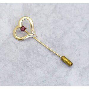 Vintage Victorian Square Tip Stick Letter M Stick Geometric Stick Pin - C4